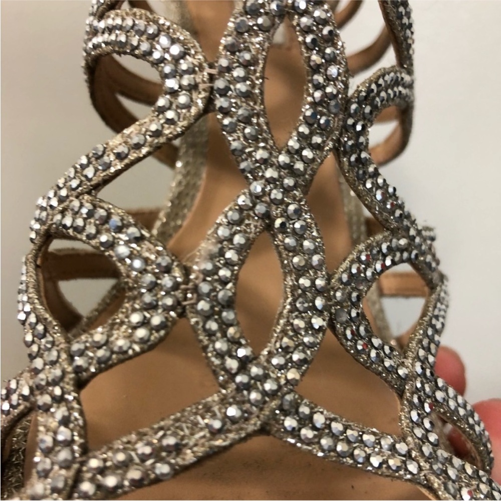 Inc Silver Sparkly Rhinestone High Heels - Picture 8 of 15
